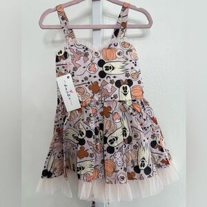 Kids Halloween-Themed Casual Tie Back Dress